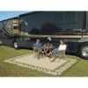 9'x12' Reversible RV Outdoor Patio Mat, Camping Mat, Interlocked Squares (Reversible with 2 designs)