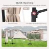 9.5 Feet Cantilever Patio Umbrella with 360¬∞ Rotation and Double Top