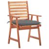 Patio Dining Chairs 2 pcs with Cushions Solid Acacia Wood