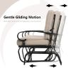 2 Seats Outdoor Swing Glider Chair with Comfortable Cushions