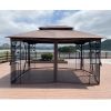 13x10 Outdoor Patio Gazebo Canopy Tent With Ventilated Double Roof And Mosquito net(Detachable Mesh Screen On All Sides),Suitable for Lawn, Garden, Ba