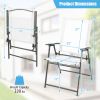 Set of 4 Patio Folding Chair Set with Rustproof Metal Frame