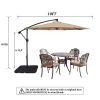 10 ft. Steel Cantilever Offset Outdoor Patio Umbrella with Crank Lift