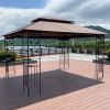 13x10 Outdoor Patio Gazebo Canopy Tent With Ventilated Double Roof And Mosquito net(Detachable Mesh Screen On All Sides),Suitable for Lawn, Garden, Ba