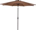 9 Ft Outdoor Patio Tilt Market Enhanced Aluminum Umbrella 8 Ribs, 7 Colors / Patterns Available