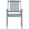 Patio Chairs with Cushions 6 pcs Solid Acacia Wood Gray