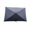 6 x 9ft Patio Umbrella Outdoor Waterproof Umbrella with Crank and Push Button Tilt without flap for Garden Backyard Pool Swimming Pool Market