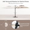 9.5 Feet Cantilever Patio Umbrella with 360¬∞ Rotation and Double Top