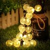 39ft 100 Big Bulb Solar Crystal Ball; Bubble Light String; 1inch Waterproof Solar Outdoor Light Strip; 8 Lighting Modes; Solar Light String For Garden